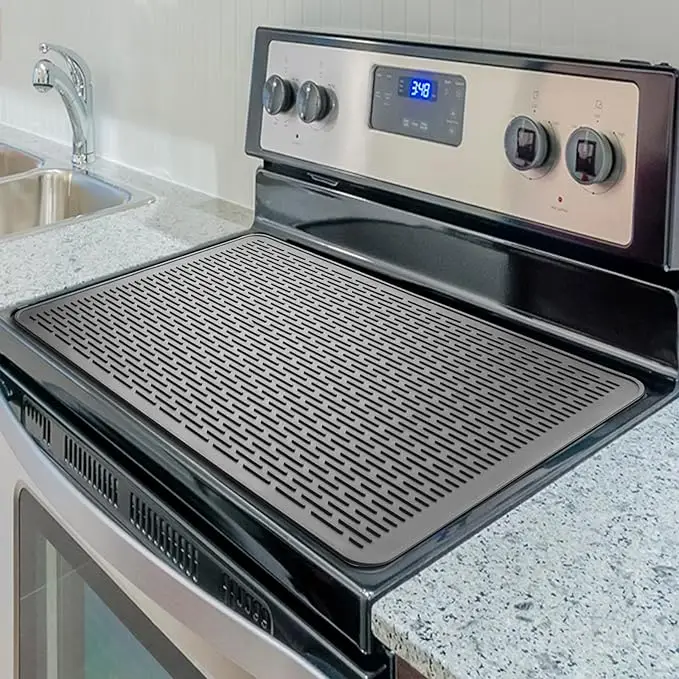 Heat-Resistant Silicone Stove Cover Mat & Utensils – Non-Slip Kitchen Protector, Cozy Fall Collection 2025 – Durable Cooking Accessories & Tableware C