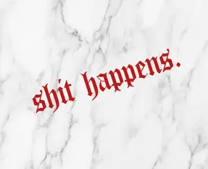 sh*t happens Vinyl Decal Car Sticker Minimalist Car Decal Sticker
