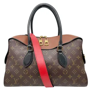 Pre-owned Louis Vuitton Canvas Shoulder Bags Tuileries Monogram Tote Shoulder Bag Brown