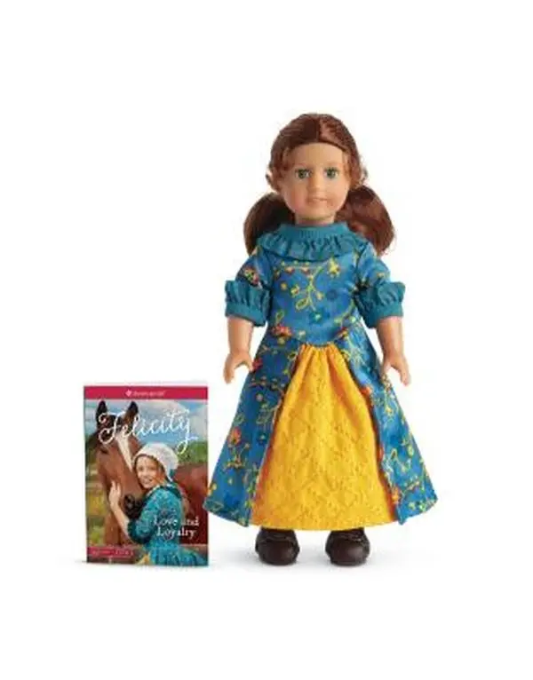 American Girl Minis Felicity Mini Doll - Mixed Media Product with Mini Book, Girl-Focused Item with Auburn Hair, 0.3 lbs, 7.2" h x 3" l x 1.8" w, Ideal Gift for Children