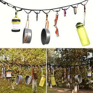 Outdoor Camping Multifunctional Hanging Rope Tent Storage Clothesline Straps for Campsite Storage And Outdoor Gear, Clotheslines