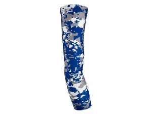 Blue Gray Digital Camo Compression Arm Sleeve - Youth & Adult Sizes, UV Protection, Ideal for Sports, Gym
