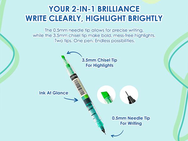 [Flash Sale] Grabie Dual-Tip Notetaking Pen Set of 6 for Office & School Supplies, highlighter, students, HolidayHaul