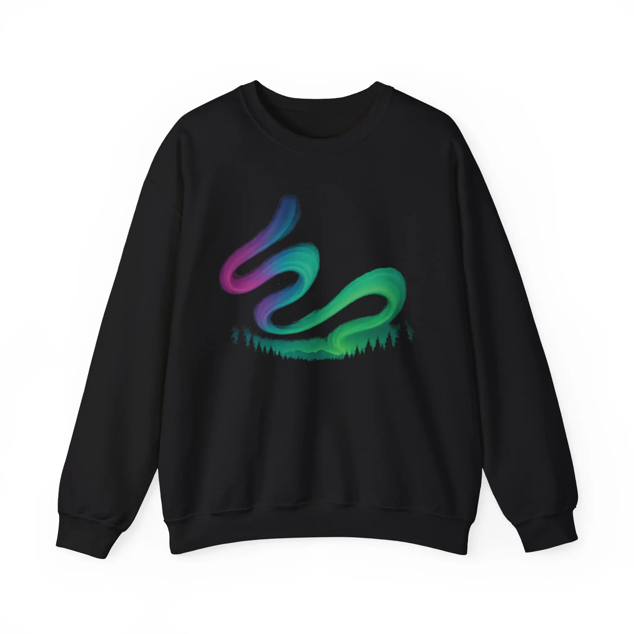 Aurora Borealis Crewneck - Northern Lights Sweatshirt with Kp Index Skywatcher Design | Space Weather & Dark Sky Chaser Sweater