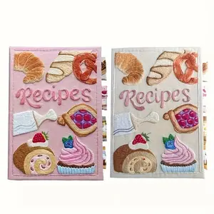 DIY Recipe Notebook with Fantasy Food Illustrations, Includes Pencil and Eraser, Perfect for Kitchen Organization and Recipe Storage