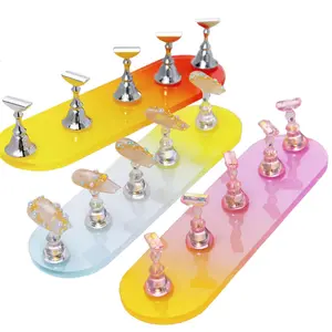 Nail Practice Stand, 1 Count Nail Tips Display Holder with Magnet Base, Nail Art Decoration Tools, Nail Art Accessories, Manicure & Pedicure Tools for Home & Salon Use, Nail Care Tool