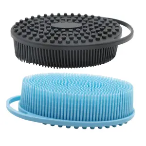 2Pack Silicone Body Scrubber - Multifunctional Body Bath Back Brush, Back Scrubber Shower Scrubber for Body Deep Cleaning and Exfoliation, Soft Silicone Loofah Suitable for All Skin Types