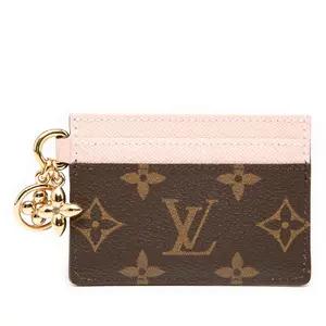 Pre-owned Louis Vuitton Canvas Small Leather Goods Portecarte LV Charm Monogram Card Case