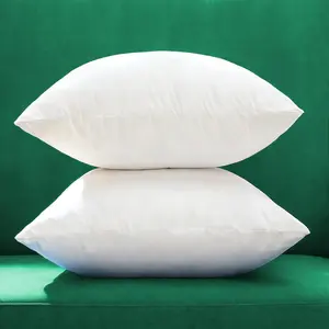 Set of 2 Thick and Full Plump Cotton Fabric Throw Pillow Inserts Cushion Filler 18 X 18 Inches
