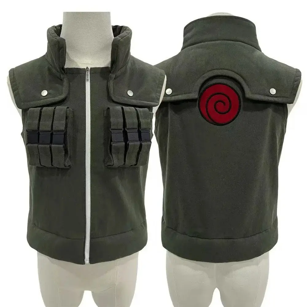 A complete 2026 Hatake cosplay outfit, including a vest, T-shirt, and pants, suitable for cosplay, Halloween, Christmas, and other occasions. Funny toys and farce toys.