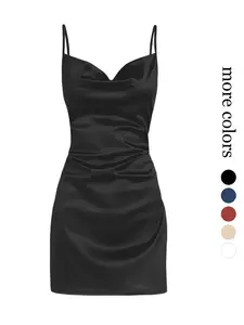 Women’s Black Lace-Up Backless Strapless Dress – Elegant Summer Bodycon Mini Dress with Cape Collar, Perfect for Parties, Holidays, and Wedding Guest Outfits