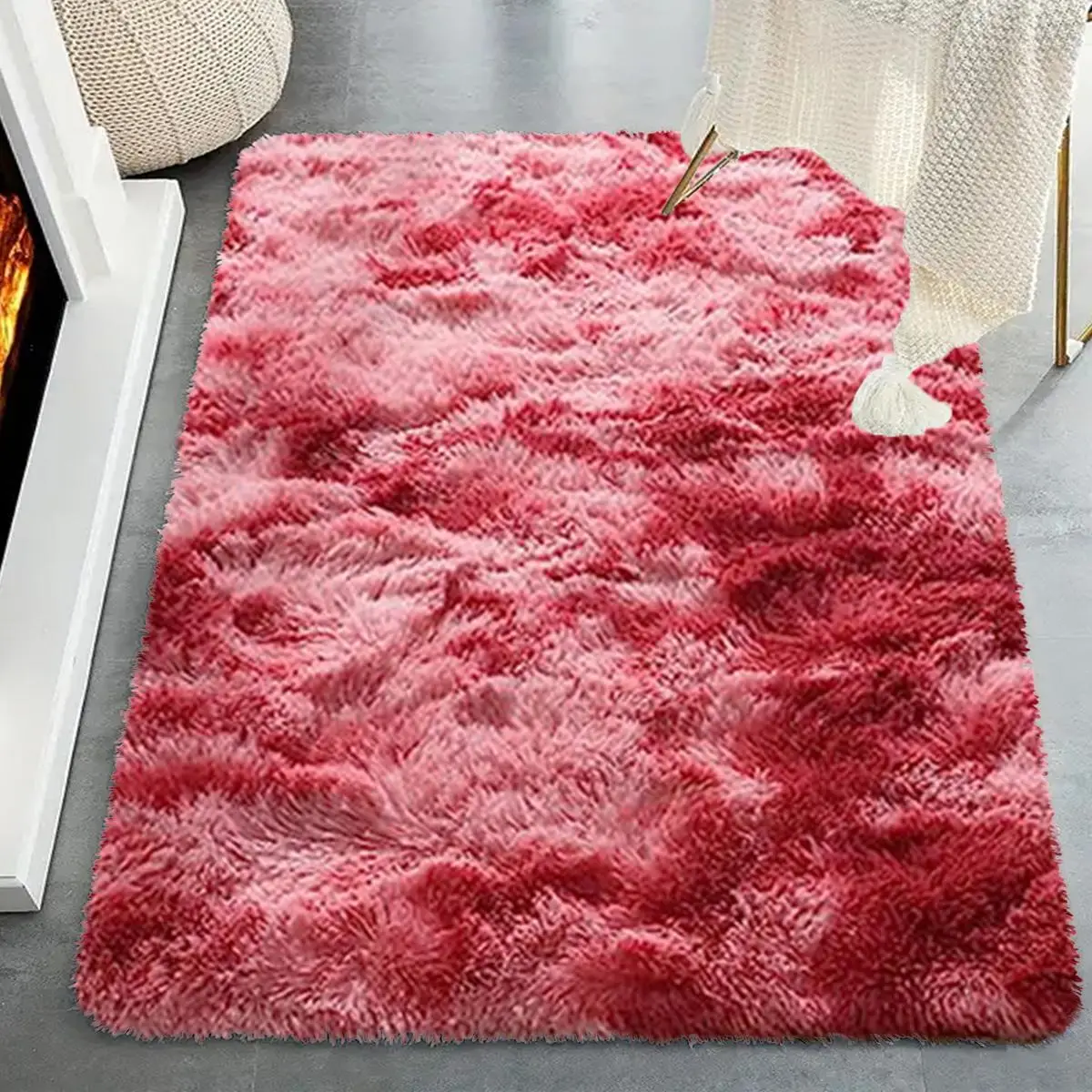 Soft Bedside Large Rug, 1 Count Non-slip Shaggy Modern Minimalist Area Carpet, Indoor Decorative Rug Suitable for Bedroom Living Room Game Room Dormit