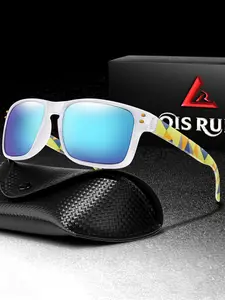 Classic Polarized Tinted Lens Sunglasses with Case, UV Protection Retro Square Frame, Comfortable for Daily Use & Outdoor Activities, Polarized Sports Glasses, Trendy Casual Sunglasses, Ideal Christmas Valentine's Father's Day Gift