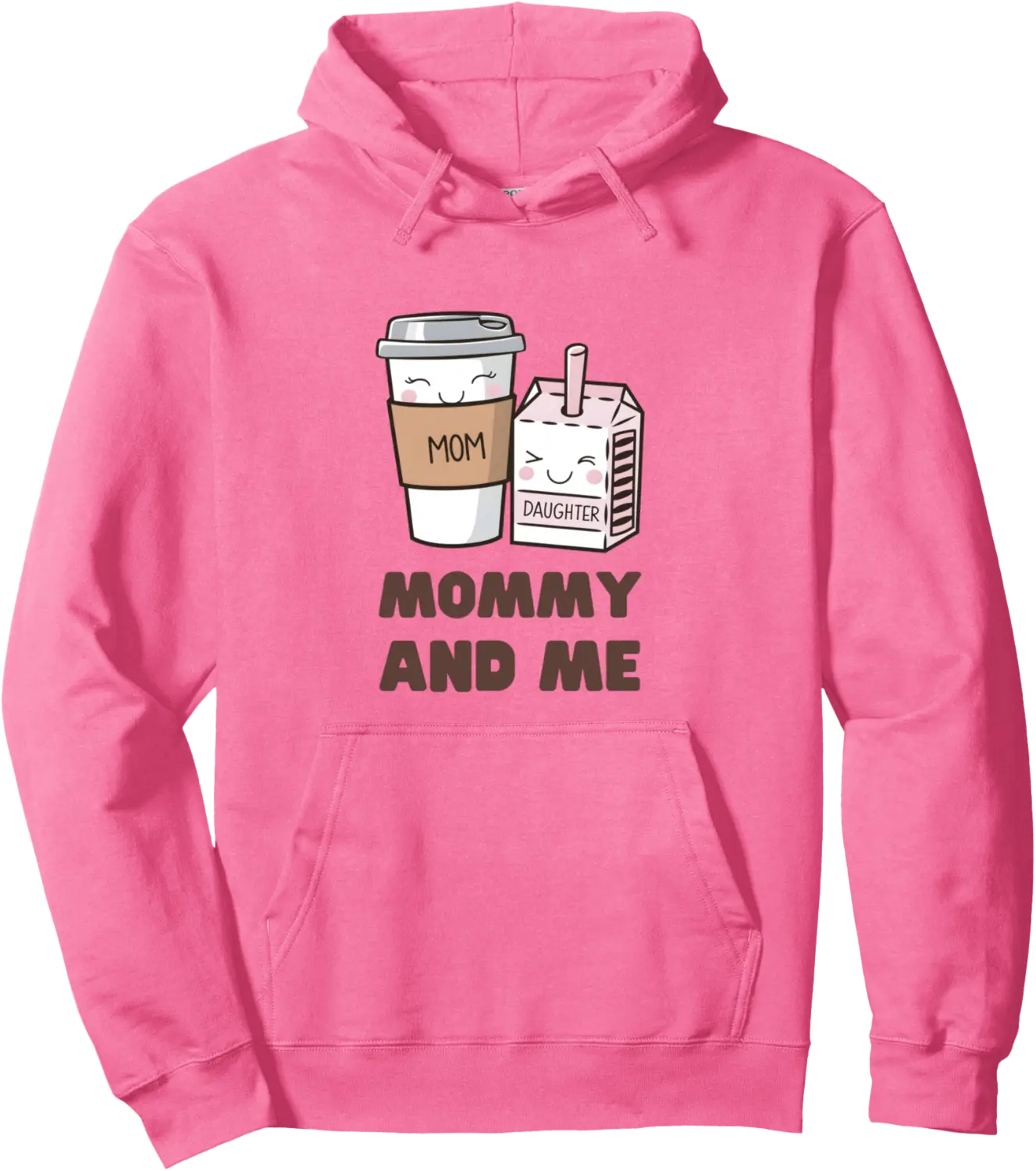 Cute MOMMY & ME Twinning Coffee Juice Mother & Mini Me Mom Pullover Hoodie - Clydebell Shop 68B0DK2PFPCD