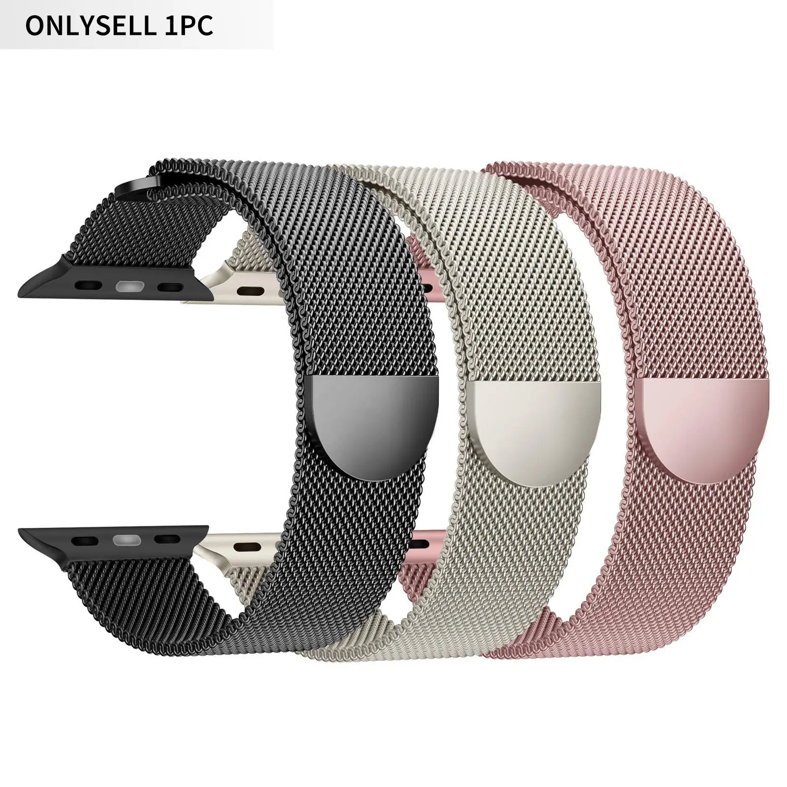 Stainless Steel Mesh Loop Magnetic Clasp Replacement Watch Band, Smart Watch Straps, Smartwatch Accessories, 1 Count Smart Watch Replacement Band Compatible with Apple Watch Series 10, Ultra 2, SE, Ultra 9 8 7 6 5 4 3 2 1