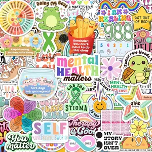 300 count Mental  Matters Stickers Pack by  - for Journals, Laptops, Water Bottles,  Office Decor, Office  Haves, Positive Quote  for Mental  Awareness