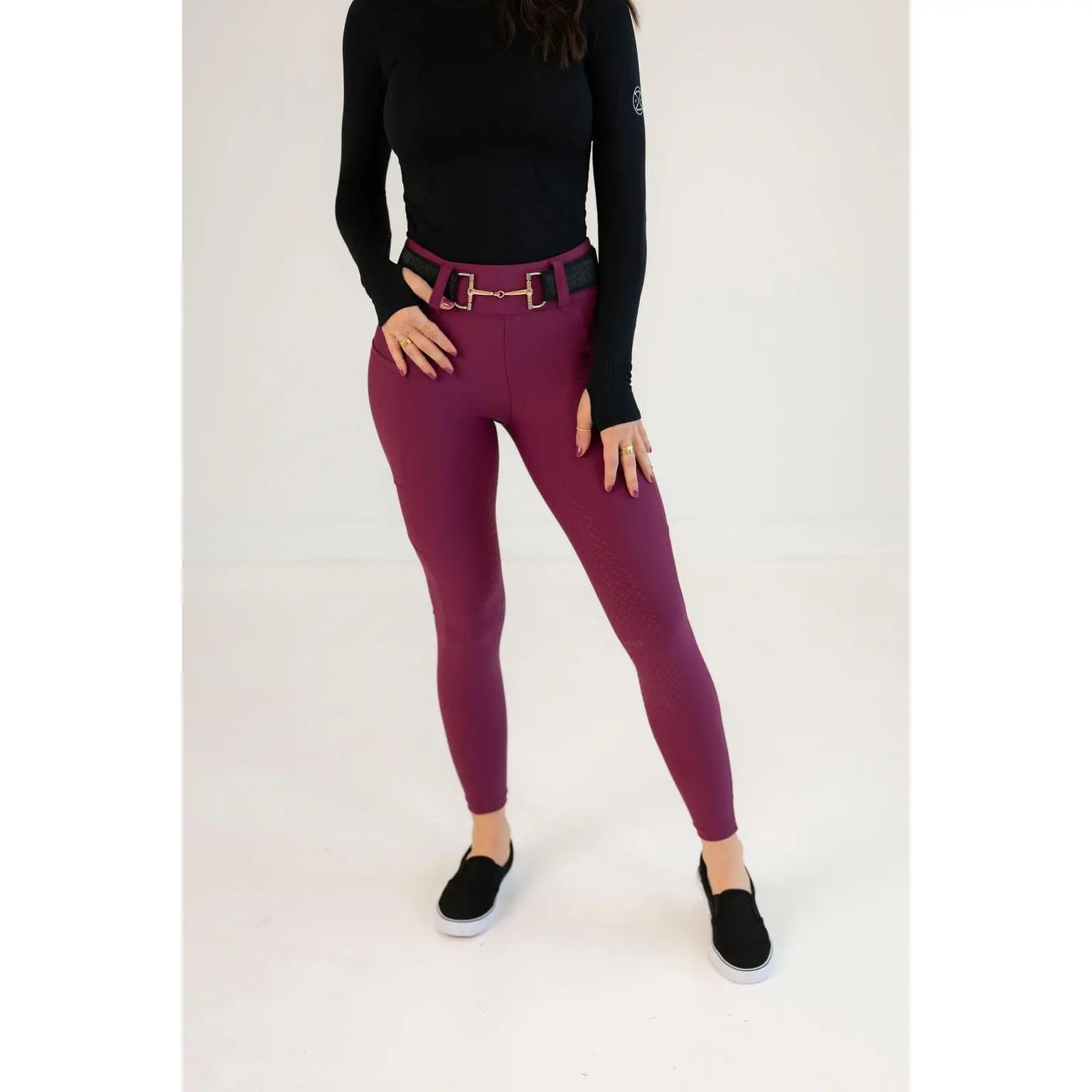 Lux Hybrid Breeches (Pull-On) | Full Seat | Raspberry