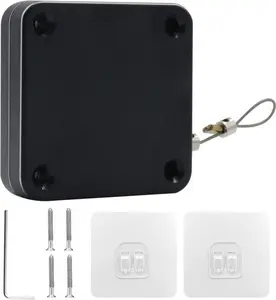 KAKALUOTE Punch-Free Automatic Sensor Door Closer Multifunctional ABS Plastic Steel Wire Rope 50000 Tests 800G Pull Residential Commercial Use