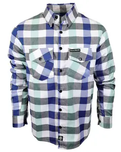 The "Sea Breeze" Flannel (Hidden Snap Collars)