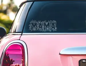 Floral Mama Decal, Car Stickers, Window Decal, Trendy Car Decal, Car Decals For Mom