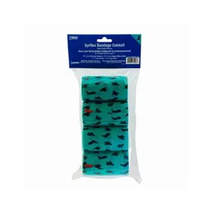 Neogen  4 in. x 5 yards SyrFlex Cohesive Bandage, Teal