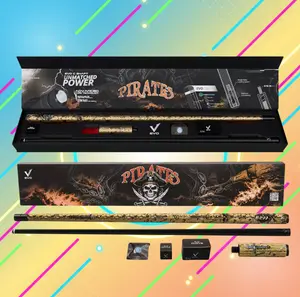 EVO Pirates Maxbing Edition: Golden Plunder — Complete Player Kit with Glassfiber Precision, Carbon+Glass Wrapless Butt, 12.5mm EVO Tip, 29” Shaft, 19–19.5oz, 5/16-18 Joint