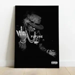 Minimalist Future Rapper Poster For Hip-Hop Fans Perfect Wall Art Decor for Boyfriend Ornaments Decoration