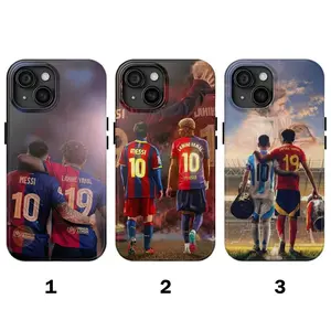 L-Lamine Yamal And Messi Collection Soccer Tough Phone Case for iPhone 12 13 14 15 16 17 plus pro promax & Galaxy S21-S25 TPU Shockproof Protection