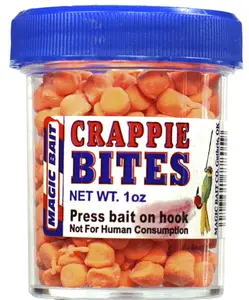 Crappie Bites Magic Bait Orange 1oz - Ideal for Fishing, Versatile Fishing Bait for Crappie Hunting with High Visibility & Potent Attractants