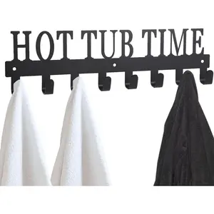 Towel Hooks Towel Rack for Hot Tub Accessories, Pool Bathroom Towel Holder, Robe Storage Rack, Outdoor Hot Tub Accessories for Towels, Robes, Coat, Swimsuit