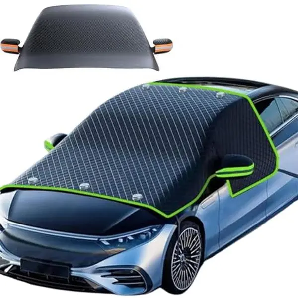 Windshield Snow Cover for Car Owners - Magnetic Design, Easy Installation, with Side Window and Mirror Protectors, Fits Most Vehicles, Sedan, SUV