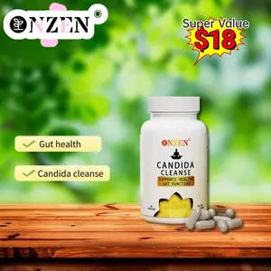 NZEN Candida Cleanse 60 Capsules - Supports Gut Health & Colon with Natural Ingredients & Detoxing Benefits - Made in the US - Healthcare Dietary Supplement