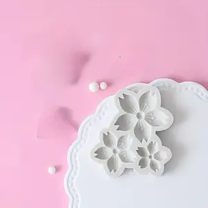 Elegant Sakura Flower Silicone Mold, Ceramic Molds, Printing and Carving Techniques, Painting and Printing, Soil Pressing Molds DIY Craft 3D