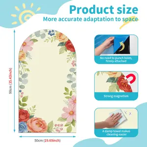 Self-Adhesive Magnetic Whiteboard 15.75x31.5 Inches, Erasable, Easy Installation, No Residue Left, Perfect for Home and Office Use