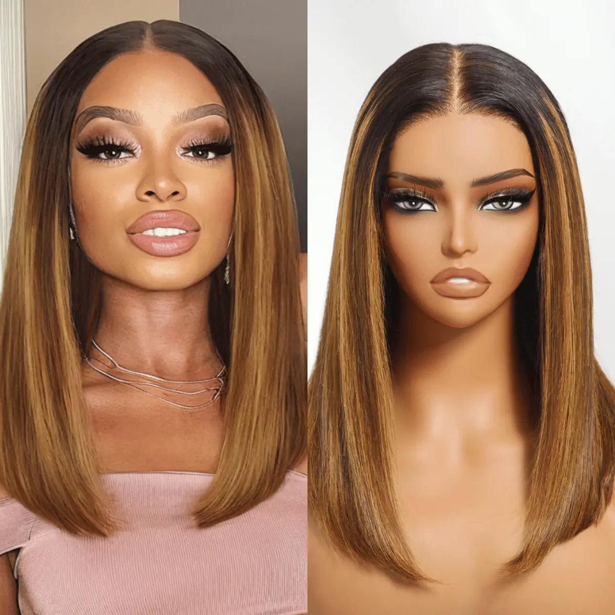 Caramel Highlights On Blonde