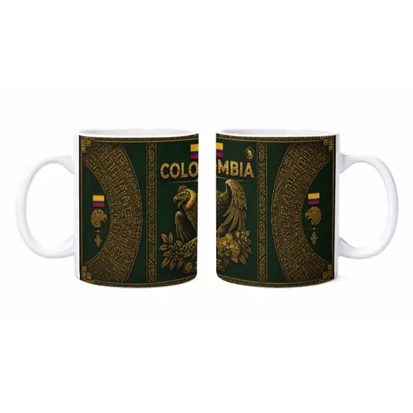 Colombia Coffee Mug, Colombia Soccer Fan Ceramic Cup, Colombian Pride Drinkware, Football Supporter Mug, Game Day Gift for Men Women, Colombia Heritage Coffee Cup