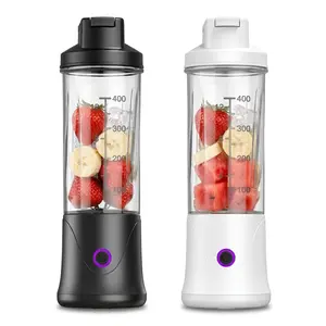 12 Blade Portable Blender USB C Rechargeable BPA Free Food Grade Tritan 450ml One Touch Start Personal Juicer Cup for Shakes Smoothies Travel Gym Office Home Daily Use