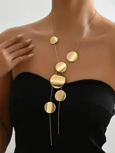 2026 Round Shaped Charm Chain Necklace, Charm Necklace Jewelry for Party, Daily Clothing Decor, Trendy All-match Chunky Dangling Jewelry for Birthday Gift, I Love My Girlfriend, Dangling Charms Necklace