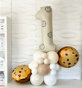 One Sweet Cookie Themed Balloon Set - Balloon Number Tower - One Sweet Year - One Tough Cookie - Sweet One Birthday - Number Tower