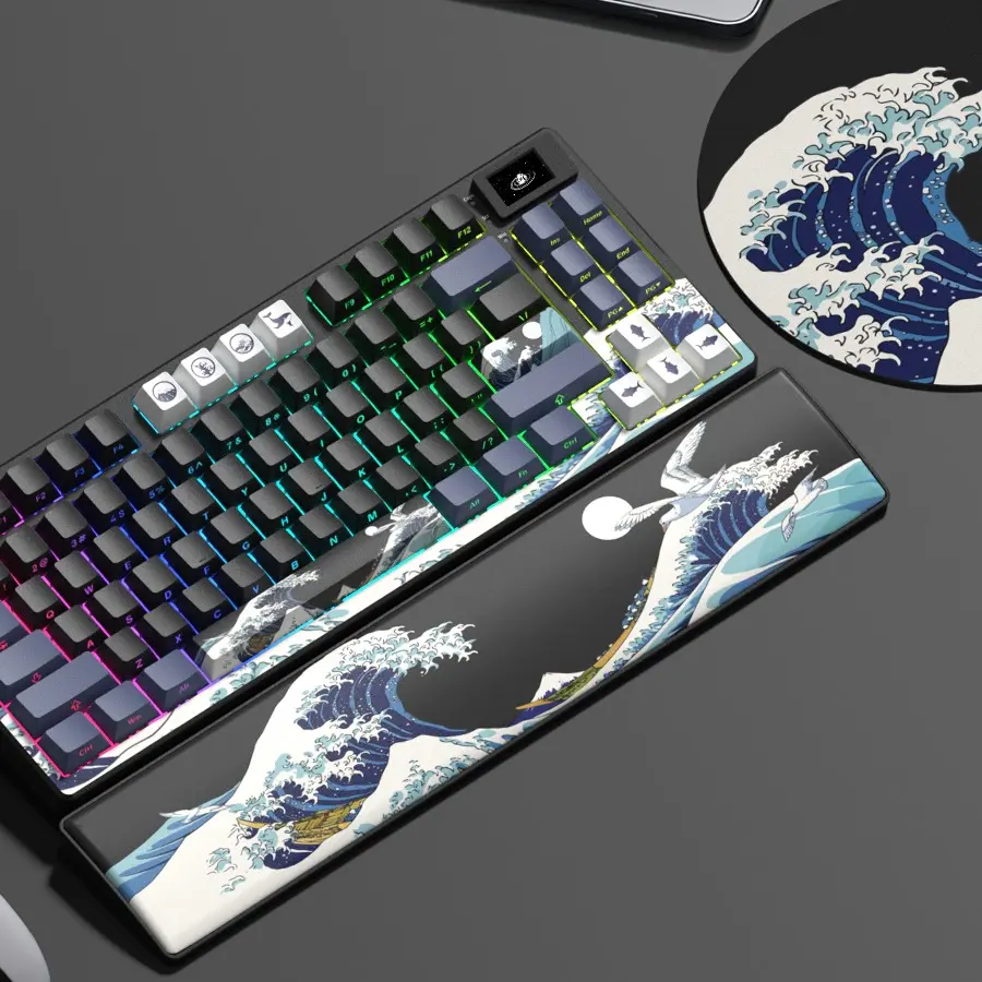 Womier Sk80 Pro Kanagawa Themed 75% Wireless Mechanical Keyboard