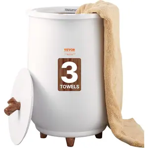VEVOR Towel Warmers for Bathroom, Towel Warmer Bucket with Child Lock High-Temp Indicator 24H Delay Timer Auto Shut Off Fits up to 4 Oversized Towels, Blankets, Clothes, Bathrobes and MoreVEVOR Super Brand Day