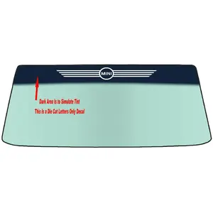 Fits A MINI COOPER Vehicle Custom Windshield Banner Graphic Die Cut Decal - Vinyl Application Tool Included