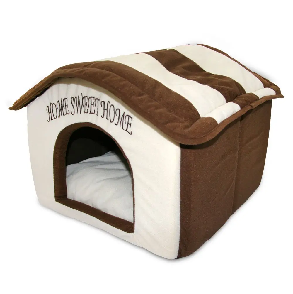 Voyager Plush Indoor Pet House for Dogs - Cozy Soft Enclosed Bed Cave | Warm Fleece Interior | Washable & Collapsible | Small Medium Pets | Calming Comfort Hideaway