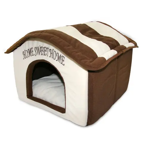 Voyager Plush Indoor Pet House for Dogs - Cozy Soft Enclosed Bed Cave | Warm Fleece Interior | Washable & Collapsible | Small Medium Pets | Calming Comfort Hideaway