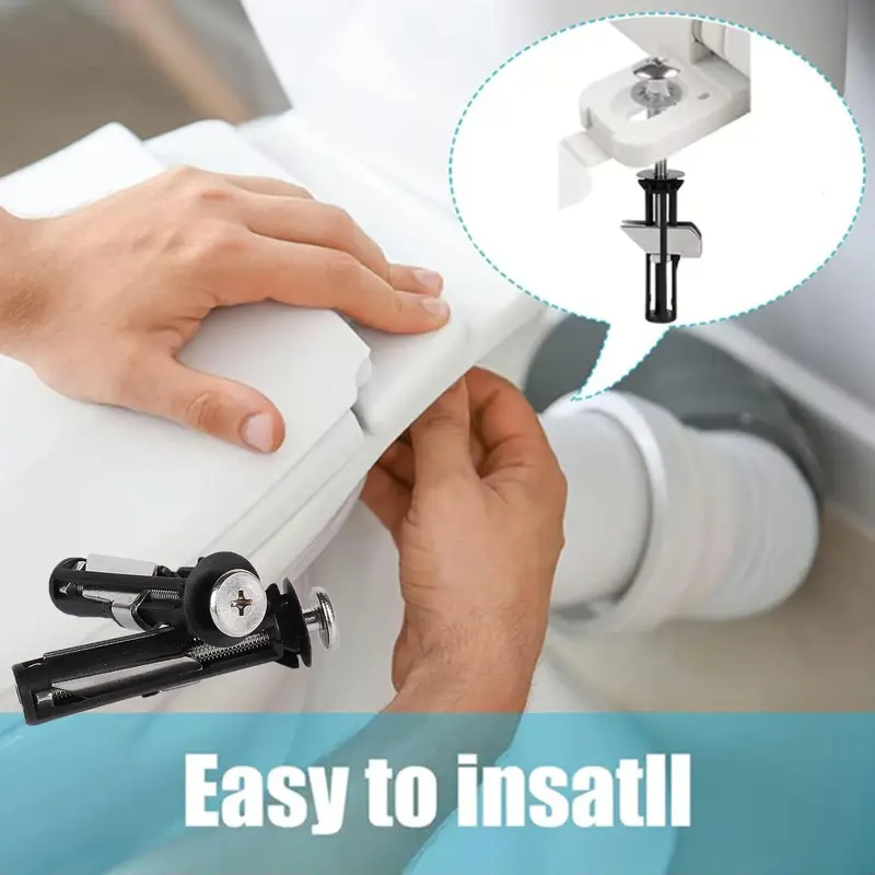 Universal Toilet Seat Bolt Kit Screws Quick Release Easy to Install Toilet Seat Replacement Parts Kit Toilet Cover Maintenance Fixing Accessories Universal Toilet Seat Bolt Kit Screws Quick Release Easy to Install Toilet Seat Replacement Parts Kit Toilet Cover Maintenance Fixing Accessories