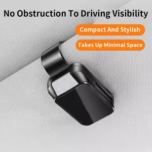 Universal Car Visor Clip - 3-in-1 Sunglasses Holder & Receipt Organizer with Anti-Glare Storage