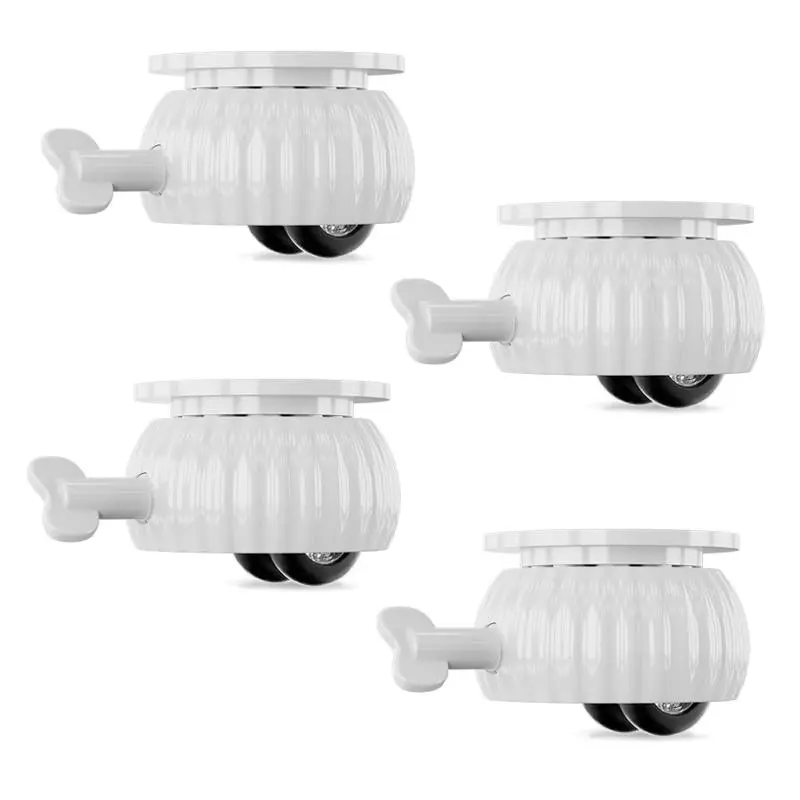 360° Rotation Mute Furniture Casters Wheels, 4 Counts/set Self-adhesive Swivel Caster Roller for Cabinet, Furniture Hardware