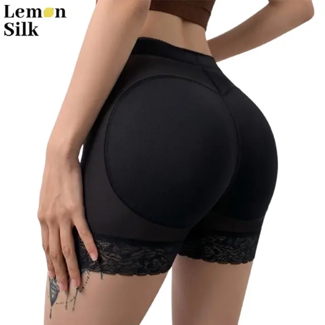 LemonSilk Women's Butt Lifter Shapewear Shorts – High Waisted Seamless Tummy Control Hip Enhancer Padded Boyshorts Underwear