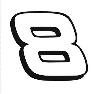 Dale Jr. Bud Number 8 Decal for Trucks, Cars, and More - Easy Application, Convenient Option for Personalization