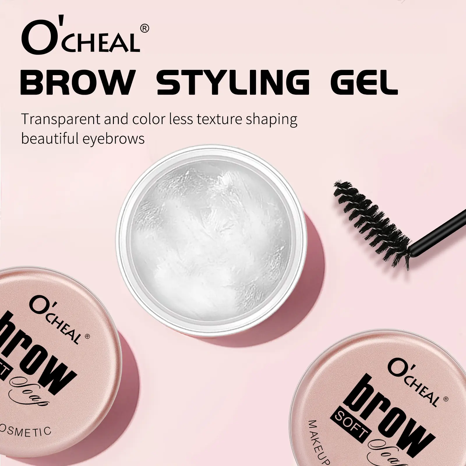 Clear Eyebrow Styling Gel, Strong Hold Brow Shaper for Fluffy Laminated Brows, Transparent Long-Lasting Eyebrow Makeup for Women
